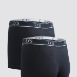 Ds Damat Lacivert Beli Lastikli Marka Logolu Likralı Esneyebilen 2'Li Boxer Set