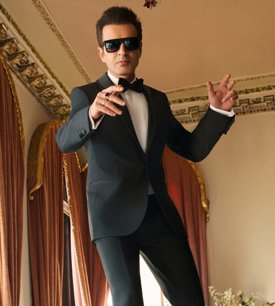 Twn Slim Fit Siyah Armürlü Smokin Takim Elbise